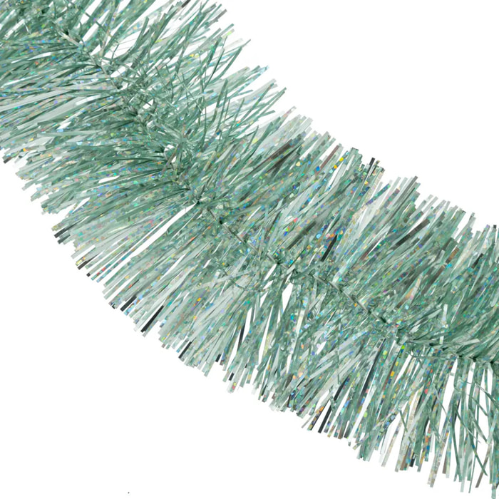 Guirlande de Noël holographique 50x4x2m vert amande