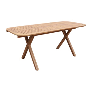 Table de jardin extensible bois d'acacia 4-6 places TANZO