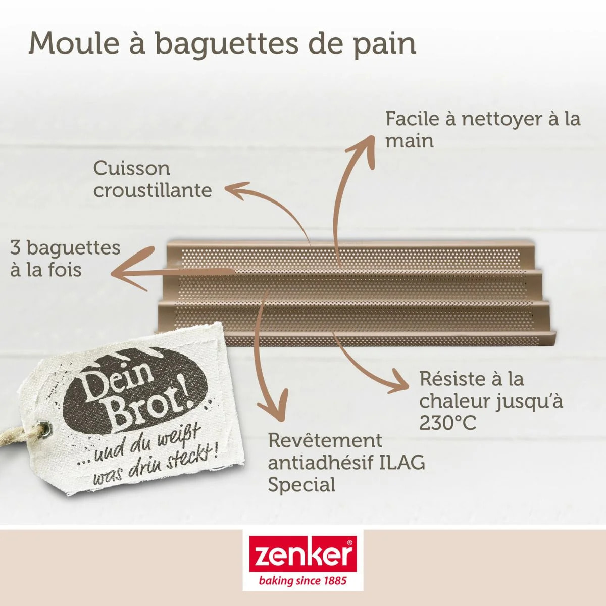 Set de 4 ustensiles de pâtisserie moule à gâteaux bols et spatule Zenker Mojave Gold