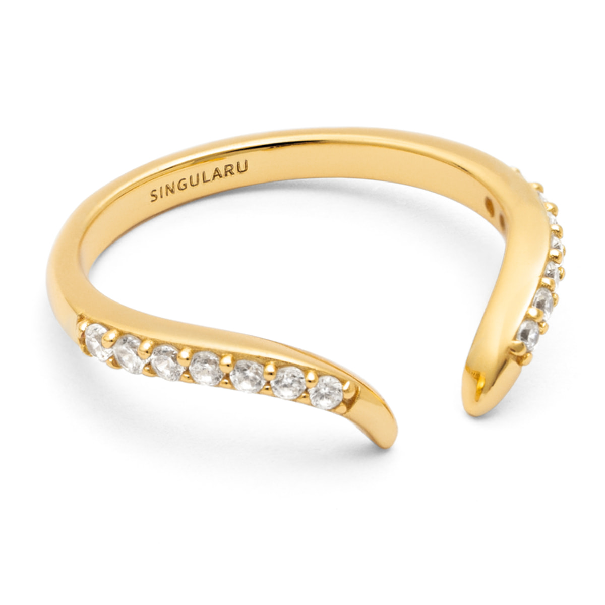 Anello Peak Scarlett Spark Argento Placcato Oro