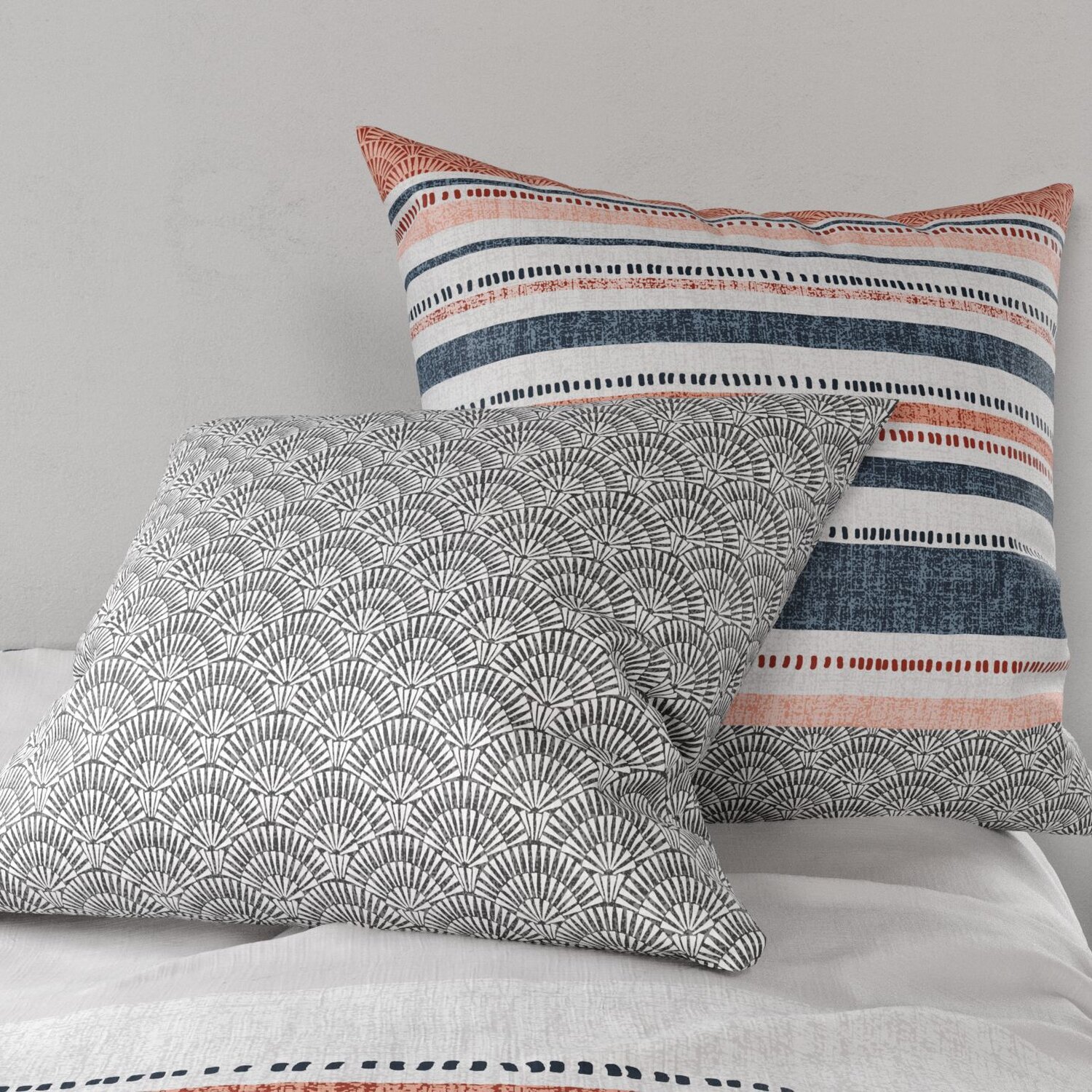 Parure housse de couette 3pcs 100% coton 57fils chakra