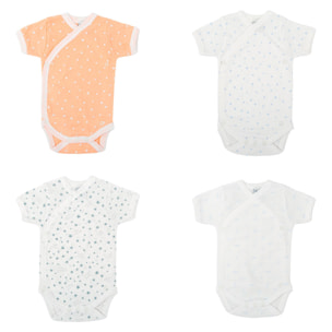 Pack 4 Body Cruzado Manga Corta