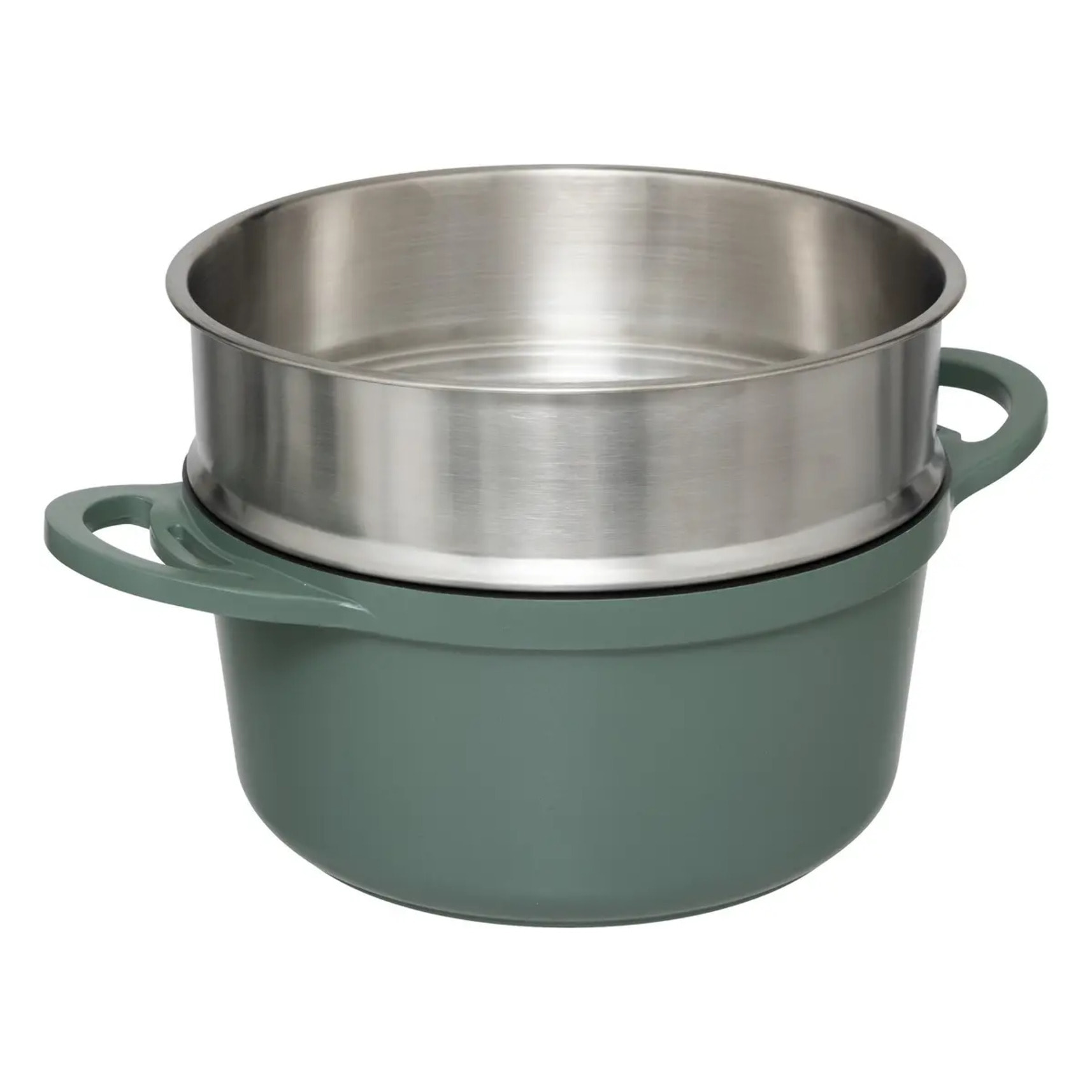 Cuiseur vapeur D24cm fonte d'aluminium vert
