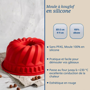 Moule à Kougelhopf 21,5 cm Dr. Oetker Flexxibel Love