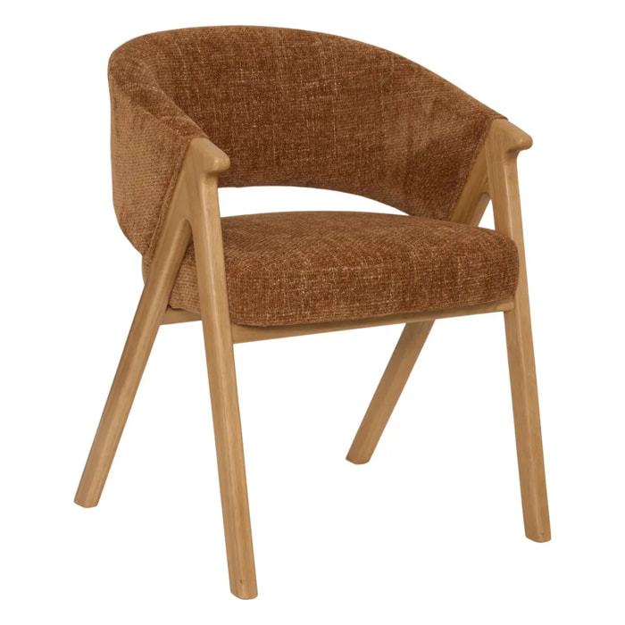 Fauteuil de table Amza H.79cm bronze