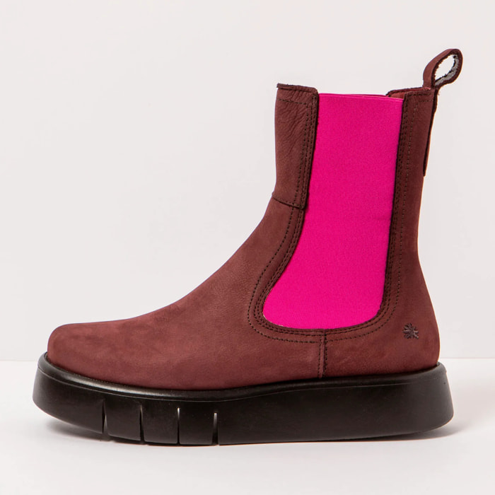 Botines 1345 NOBUCK BURDEOS-FUCSIA/ MALAGA color Burdeos-fucsia