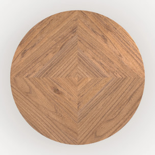 Table basse ronde en bois d'orme D80 cm - Garance