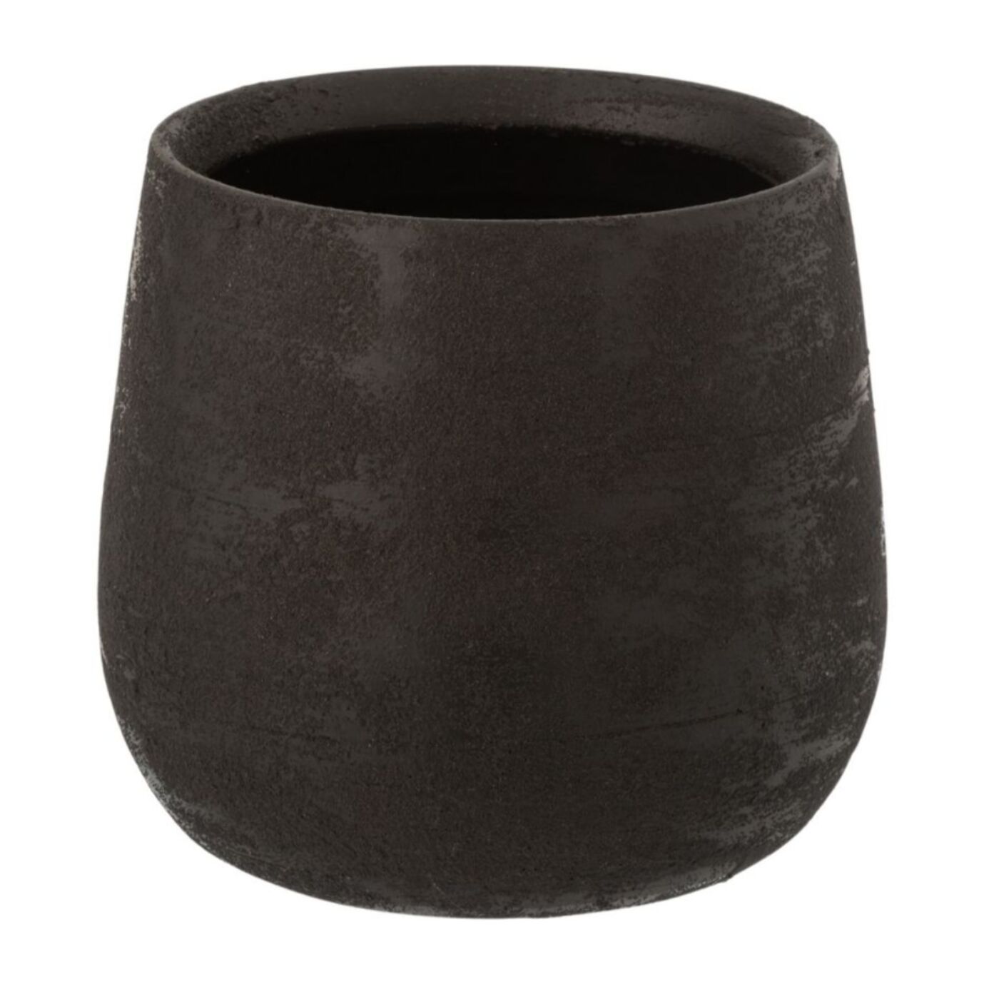 J-Line cache-pot Irrégulier - céramique - noir - medium - Ø 19 cm