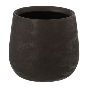 J-Line cache-pot Irrégulier - céramique - noir - medium - Ø 19 cm
