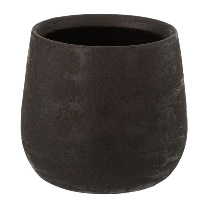 J-Line cache-pot Irrégulier - céramique - noir - medium - Ø 19 cm