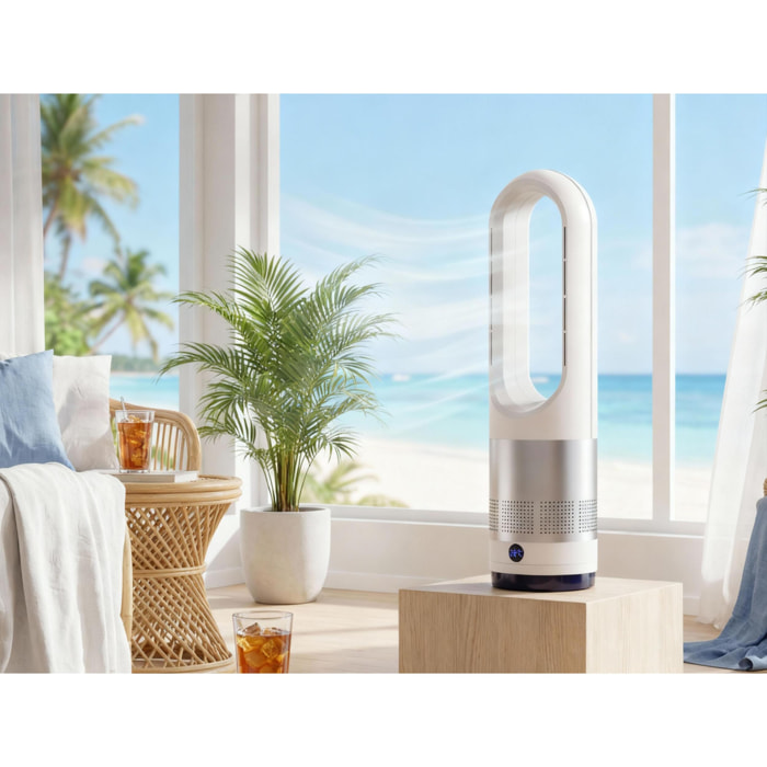 Ventilador sin aspas con calefactor y 8 velocidades VENTY ZONDA PURLINE
