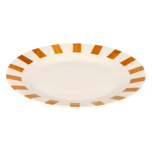 Lot de 6 assiettes dessert Cheri jaune D19xH1,8cm