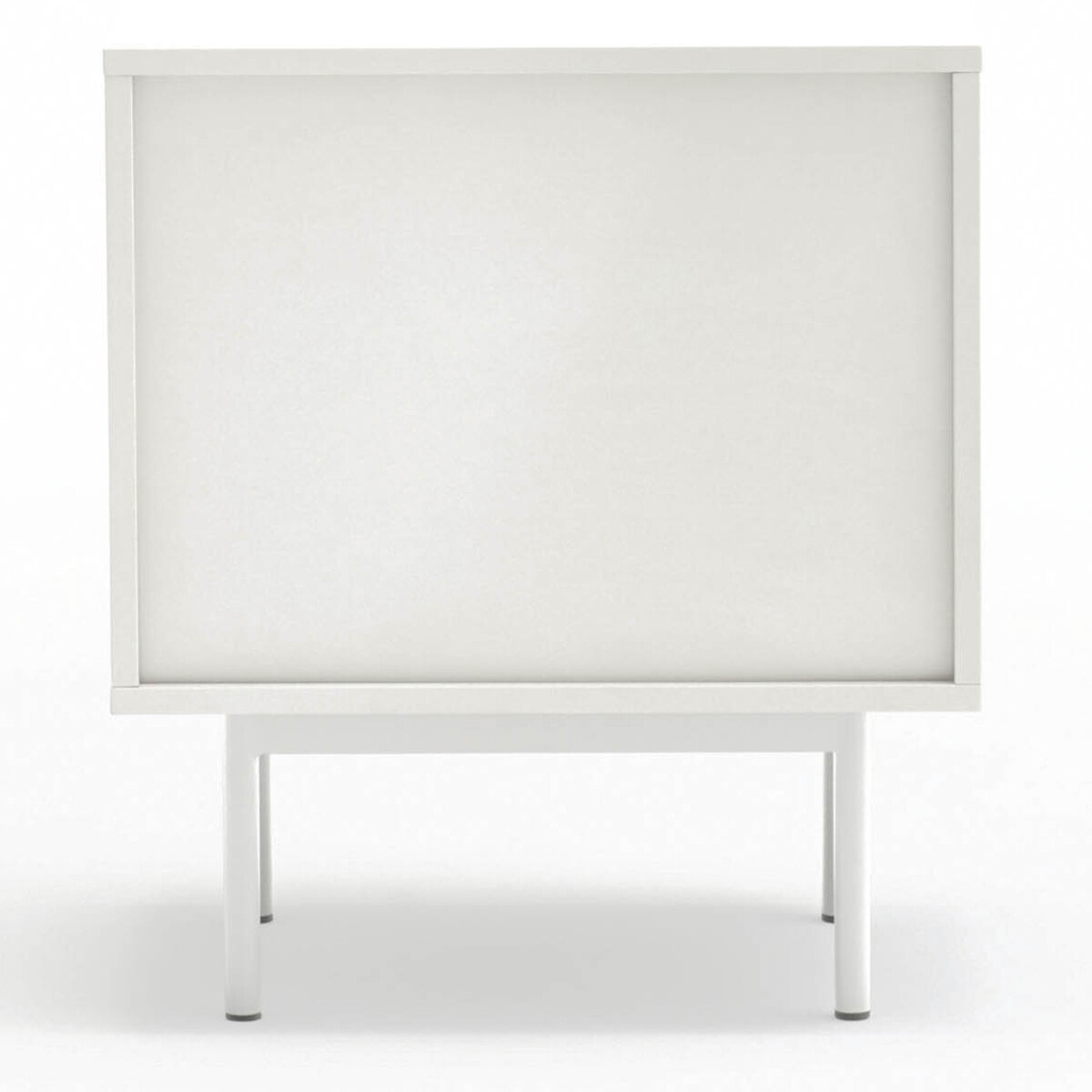 Mesita de noche Sierra 1 cajón y 1 cajón interno blanca