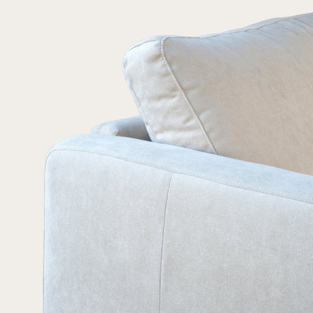 Canapé d'angle Vinson -textile, mousse pu, bois et panneau de particules-couleur beige 251 x 85 x 146 cm