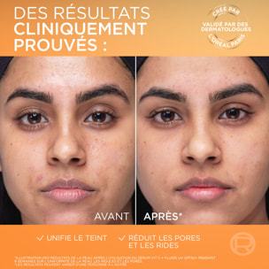 L’Oréal Paris Coffret deux produits Revitalift Clinical Sérum Teint Lumineux Vitamine C 30ml et Fluide Anti-UV FPS 50+ Vitamine