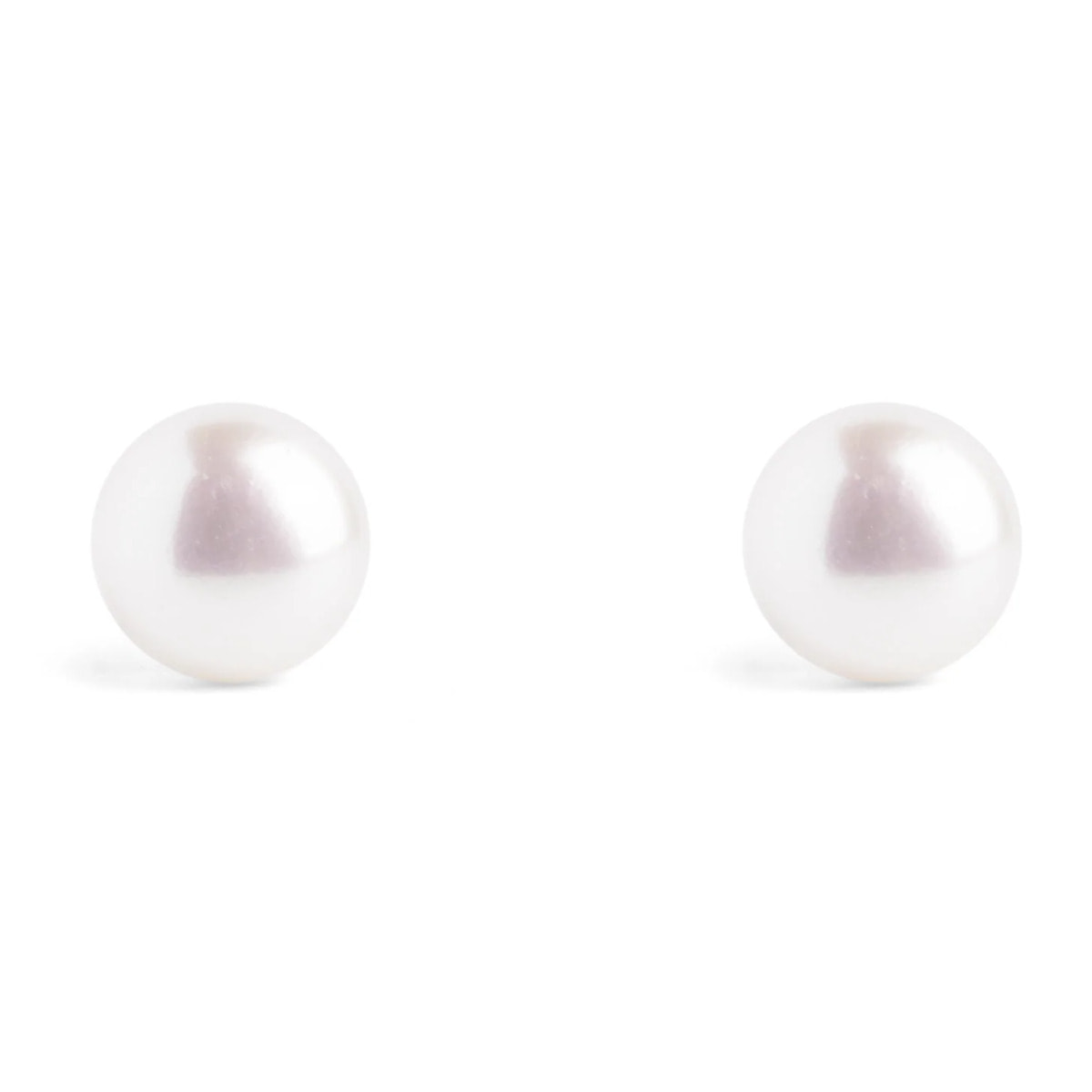 Pendientes Single Pearl Plata