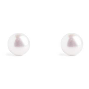 Pendientes Single Pearl Plata