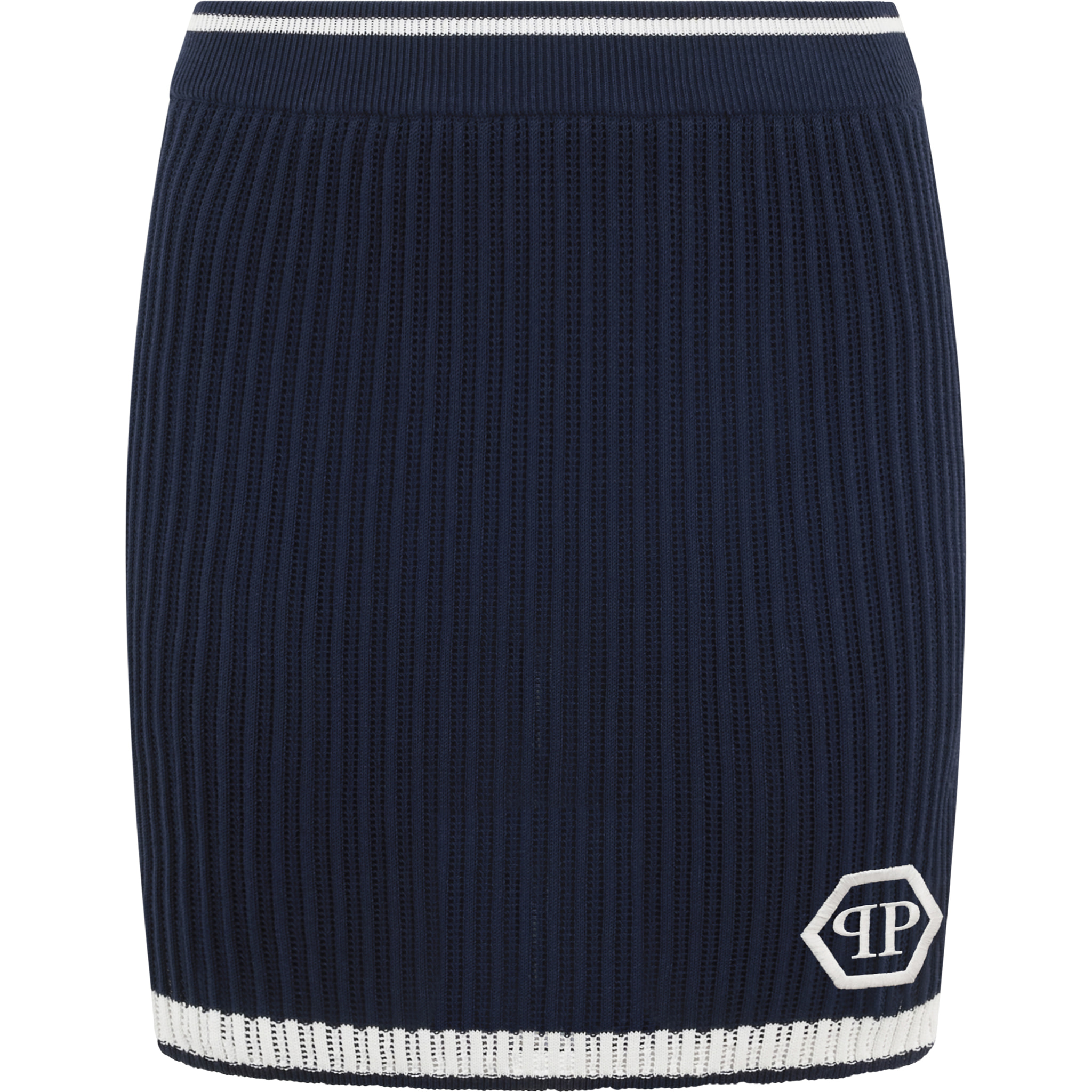 PHILIPP PLEIN Knitted Mini Skirt Hexagon