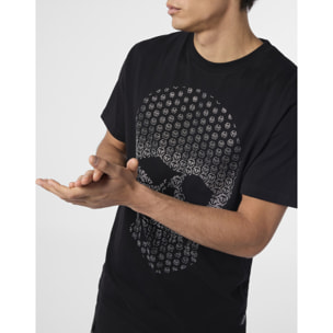 PHILIPP PLEIN Round Neck T-Shirt Skull Strass Skull Strass