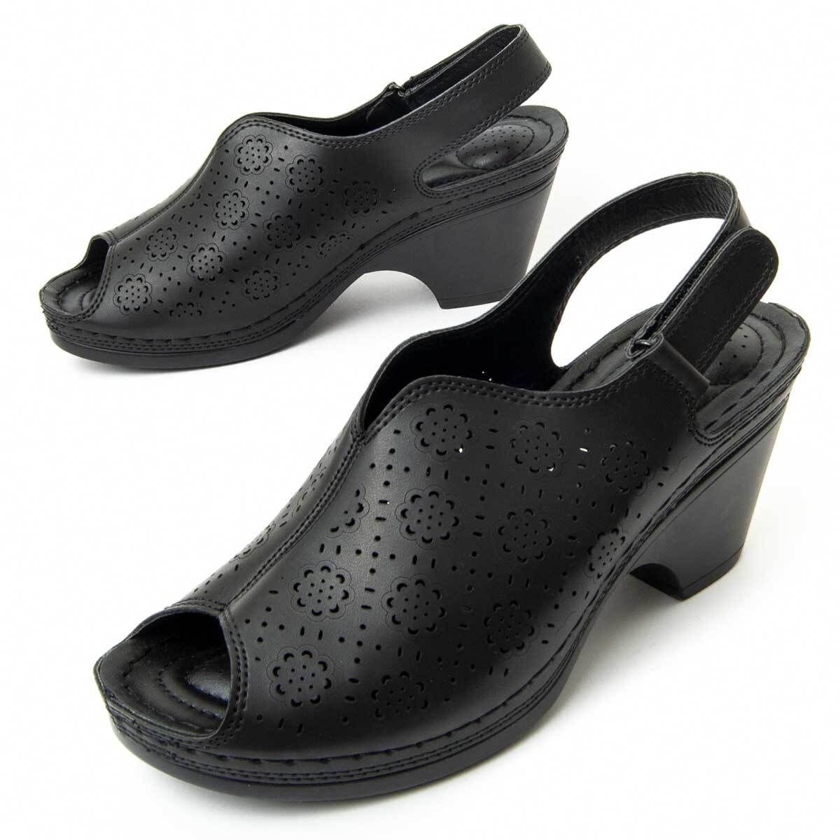 Sandalias de tacón - Negro - Altura: 7 cm