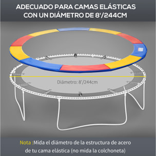 Cubierta Proteccion Borde Trampolín PVC PE Ø244cm Multicolor