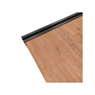 Table basse en acacia et métal style industriel - ATELIER