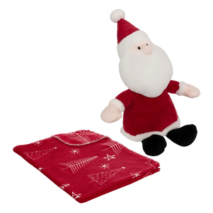 Plaid + peluche père noël