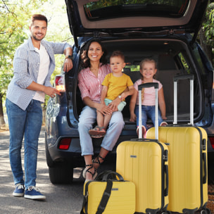 Juego De Maletas Rígidas Abs Itaca Havel Amarillo