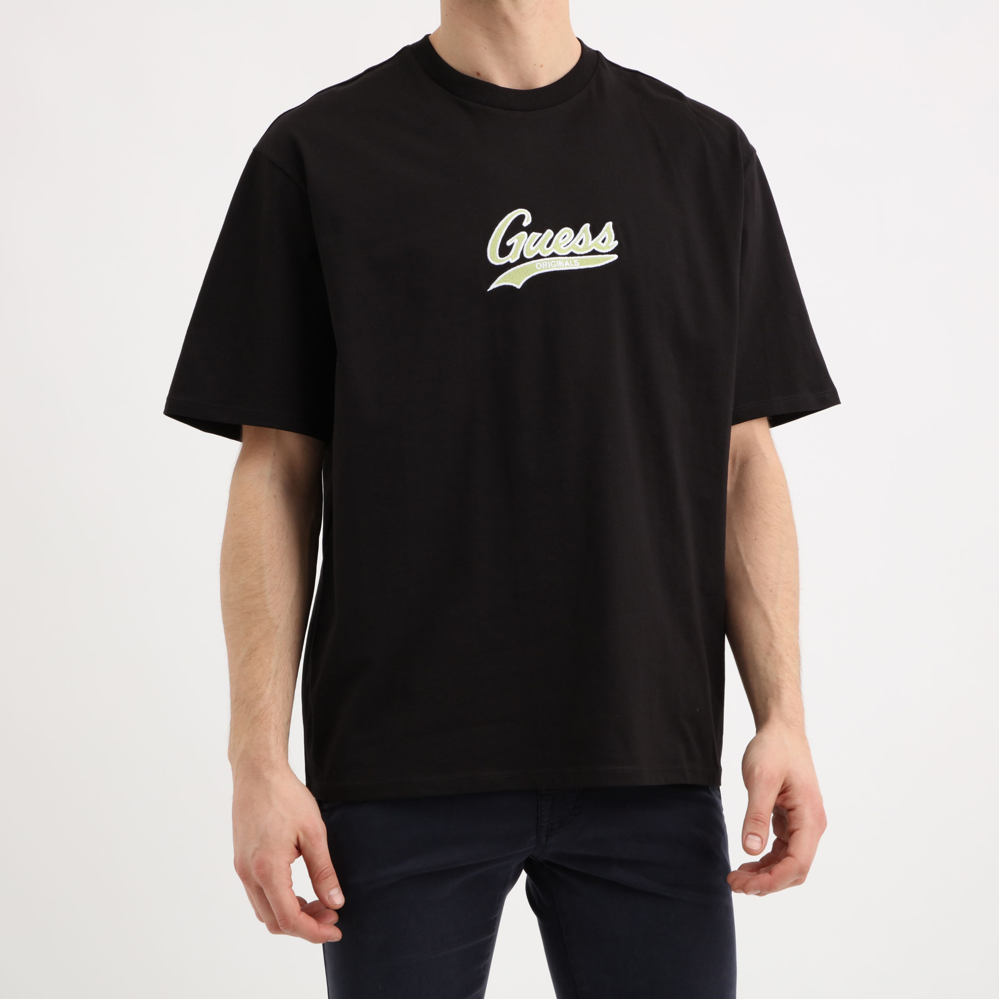 T-shirt - logo brodé - 100% coton - noir