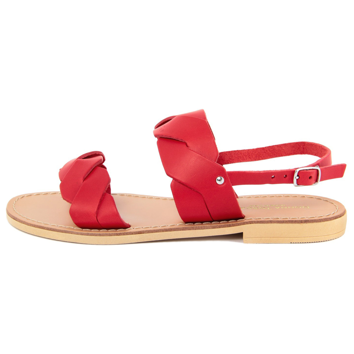 Sandalo flat Donna Toscana  Rosso