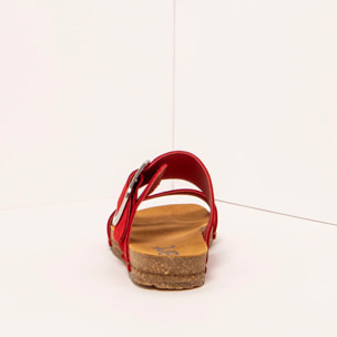 Sandalias 0175 NOBUCK RED/ CRETA color Red