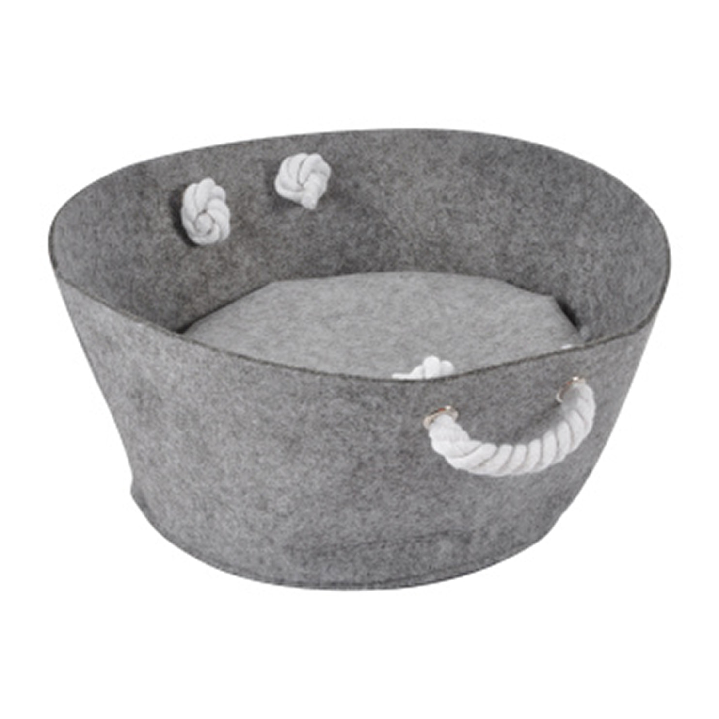 Panier en feutrine pour chien et chat - Gris