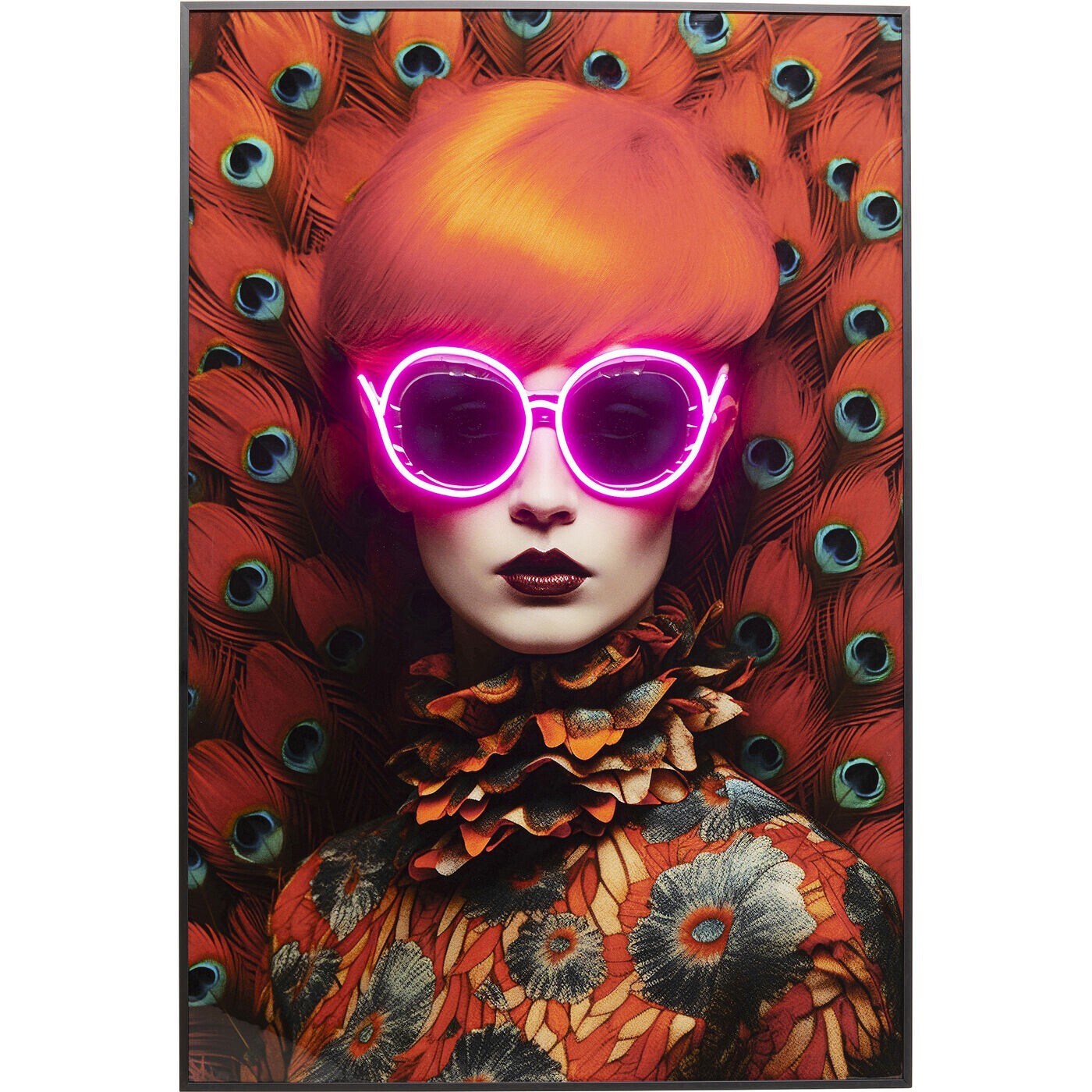 Tableau LED Fancy rousse 55x75cm Kare Design