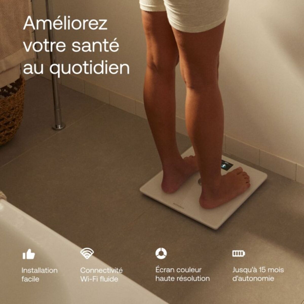 Pèse personne connecté WITHINGS Body Smart Blanc