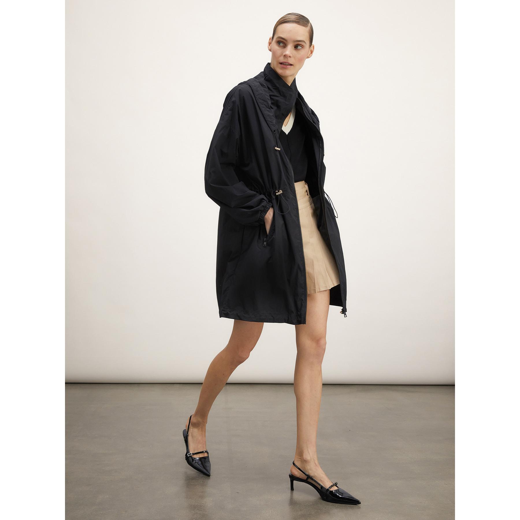 Motivi - Parka de nailon con capucha desmontable - Negro