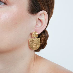Pendientes Sata acabado oro amarillo 18k