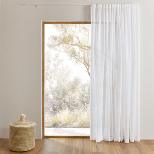 Kit rail extensible + Voilage wave - Blanc