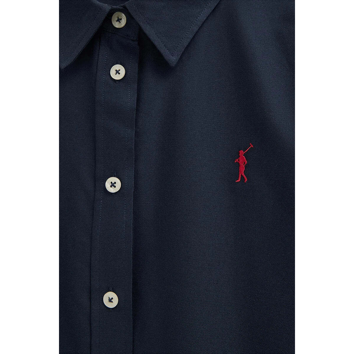 Camisa oxford azul marino de corte regular con bordado Rigby Go