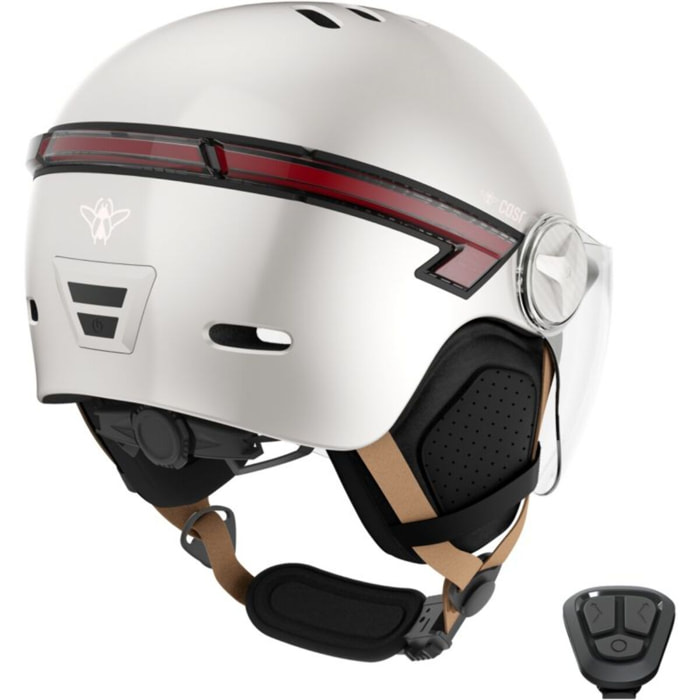 Casque CASR Led Glow crème taille M transparent