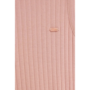 Camiseta sin mangas rosa palo de canalé con logo Polo Club