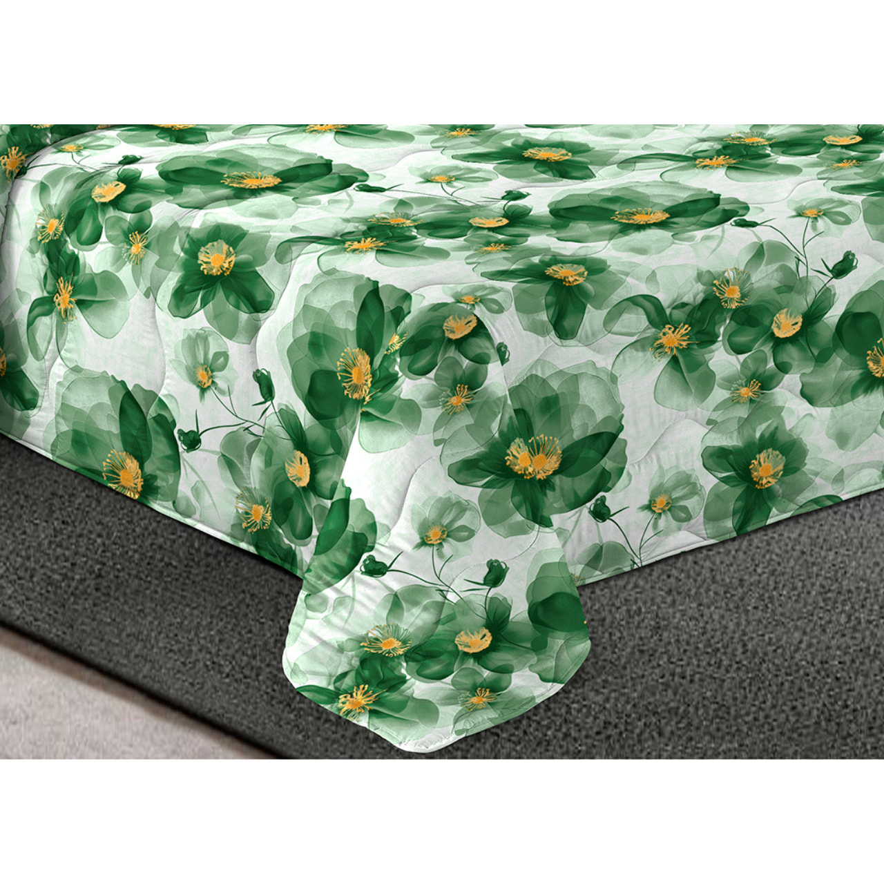 Trapunta Invernale 300gr Made in Italy Piumone Clado Linea Scaldanotti Disegno Ilenia Verde