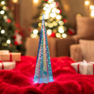 árbol luminoso de navidad con base de estrella con 40 luces led h.40cm