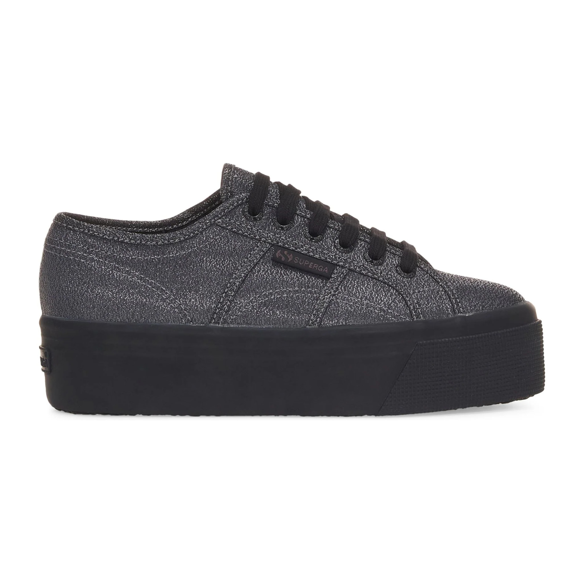 Superga - Zapatos de mujer Mujer Negro - 2790 PLATFORM LAME