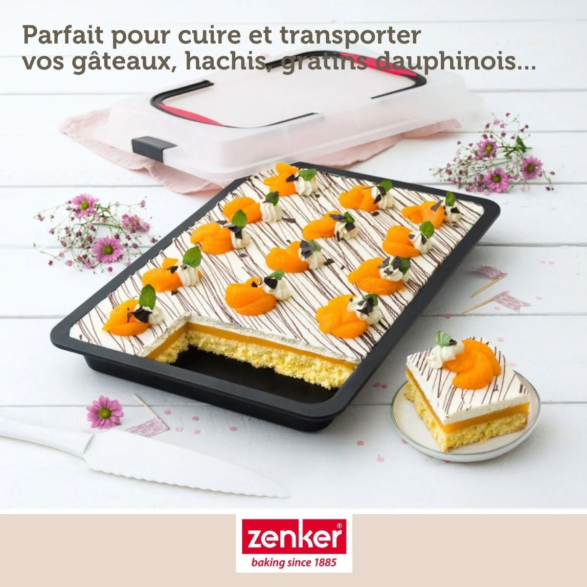 Plaque de cuisson 42 x 29 cm avec couvercle Zenker Special To Go