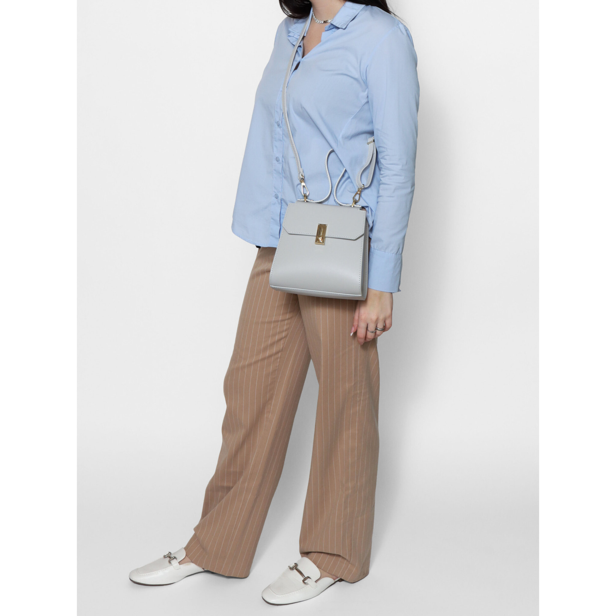 Borsa a mano da donna In Vera pelle Made in Italy 20x18x10 cm