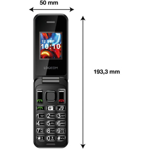 Téléphone portable LOGICOM Fleep 450 Noir 4G