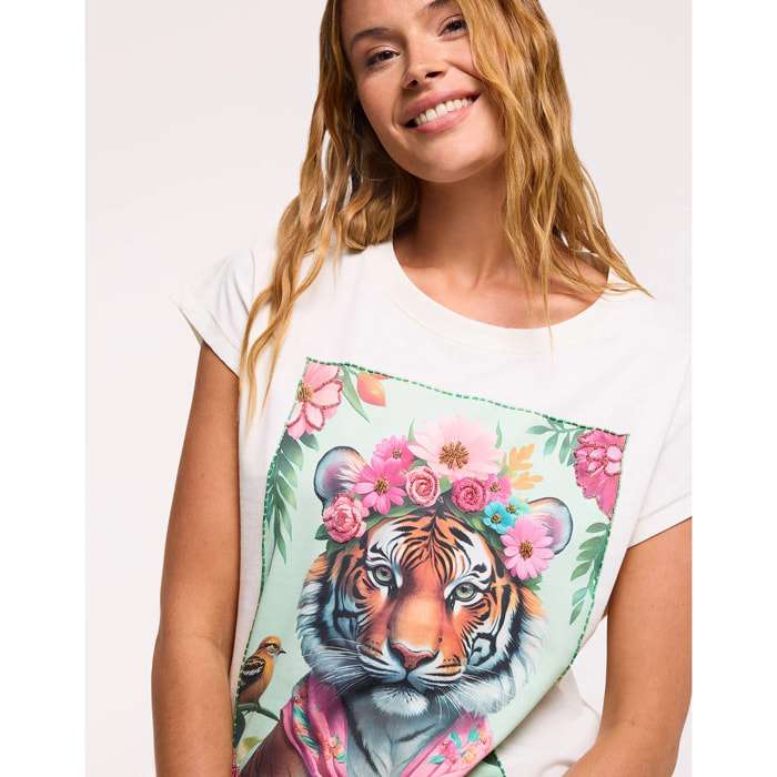 Camiseta Floral Verde Claro - Nolax