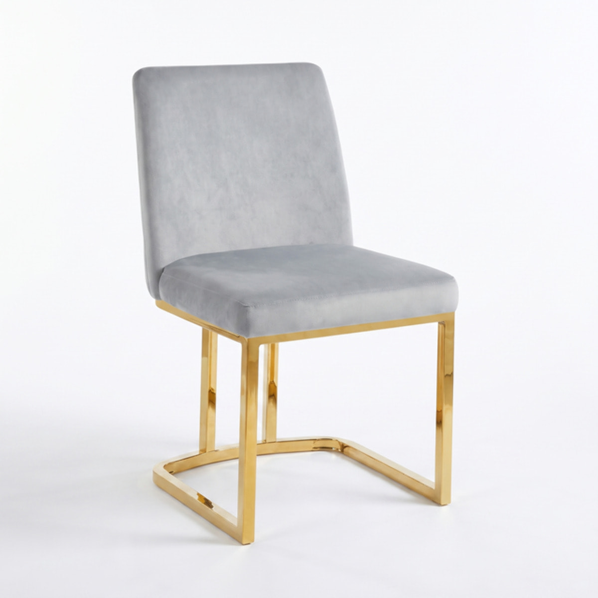 Sedia Imbottita in Effetto Velluto con Gambe Oro, Design Moderno ed Elegante per Sala da Pranzo, Cucina, Soggiorno, Studio e Ufficio