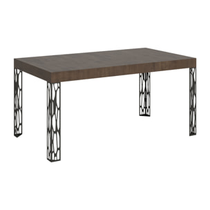 Table extensible 80x160/244 cm Ghibli Noyer cadre Anthracite