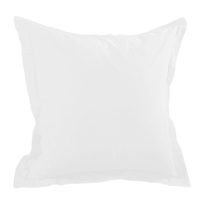 Taie d'oreiller unie en coton - Blanc